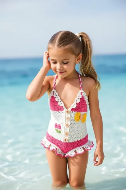 Girls' Crocheted Swimsuits for Summer