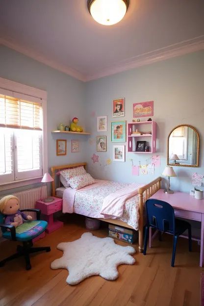 Girls' Room Ideas with Pastel Colors and Rugs