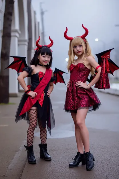 Girls Devil Costume for Halloween Party Fun