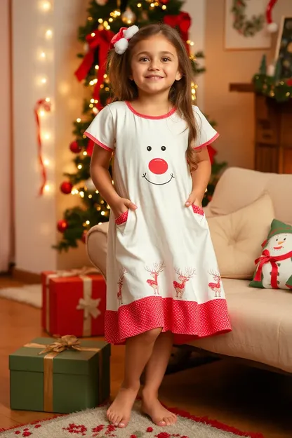 Girls Love Wearing Christmas Nightgown to Party