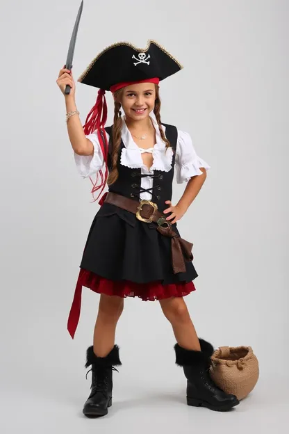 Girls Pirate Costume for Fantasy and Imagination Play