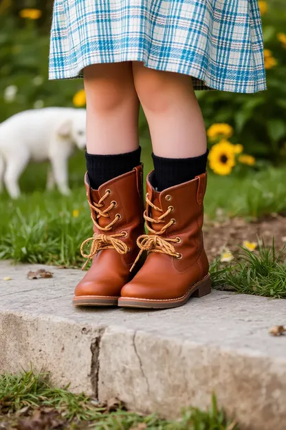 Girls Wearing Brown Boots for Casual Outing