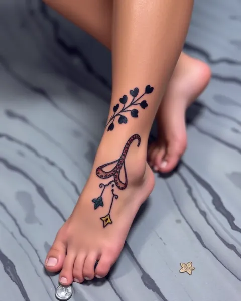 Girly Foot Tattoos Ideas for Fashionistas and Adventurers