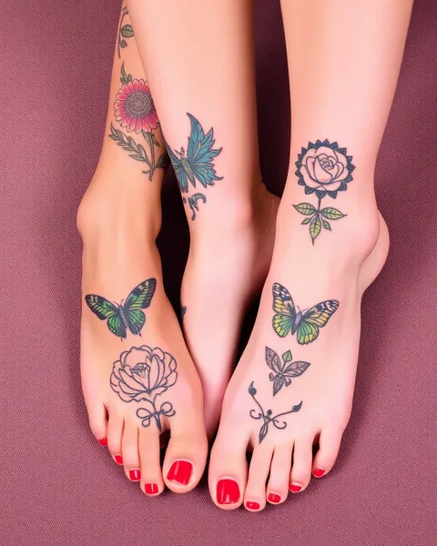 Girly Foot Tattoos for Fashionable and Bold Expression