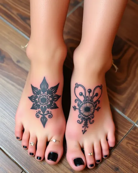 Girly Foot Tattoos for Women with a Flair for Style