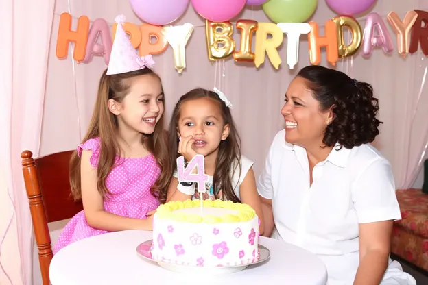 Girly Happy Birthday Pictures with Colorful Balloons