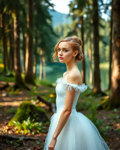 Giselle is set in an enchanting forest with a soft focus.