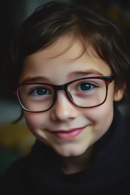 Glasses Girl Smiling Freckles: Freckles and Glasses on Smiling Girl's Face