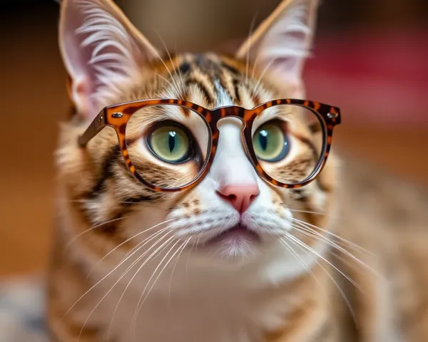 Glasses on Cat Images for Social Media