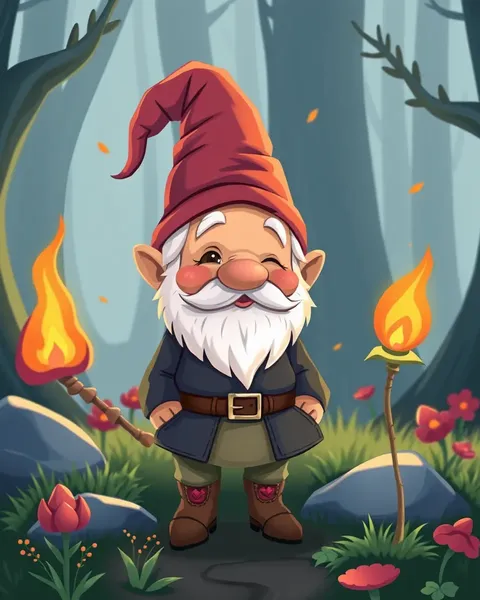 Gnome Cartoon Images: Humorous Drawings of Gnomes in Cartoon Scenes