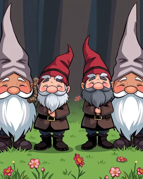 Gnomes in Cartoon Pictures Display Whimsical