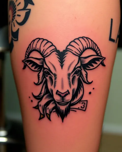 Goat Tattoo: Beautiful Goat Art Design