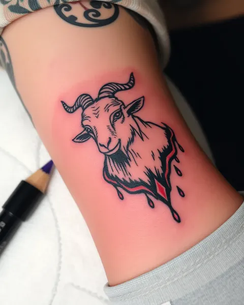 Goat Tattoo: Unique Body Art Design