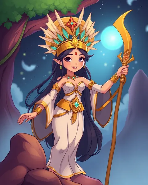 Goddess Cartoon Images Fill Online Pages with Beauty