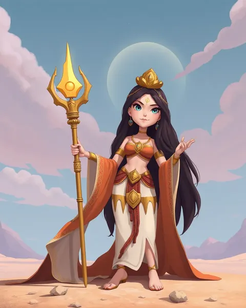 Goddess Cartoon Images Filling Fantasy World