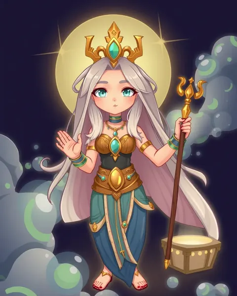 Goddess Cartoon Images Portraying Goddesses of Love