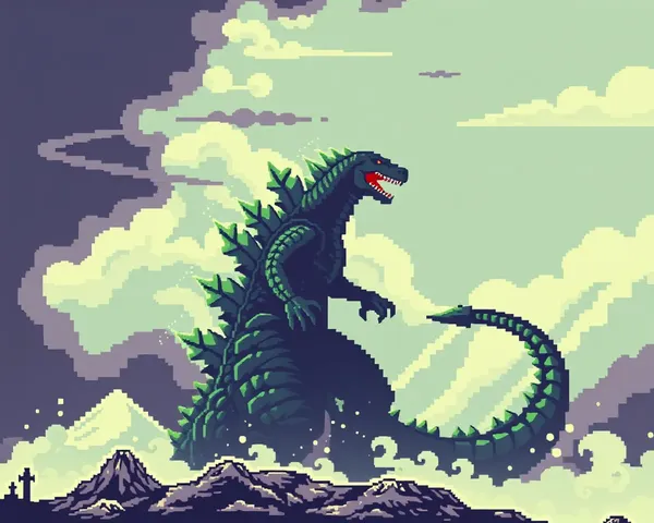 Godzilla 8 Bit PNG Data Retrieved