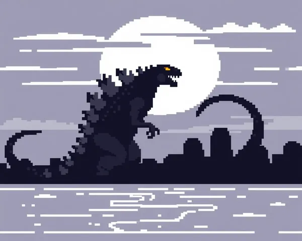 Godzilla 8 Bit PNG File Stored