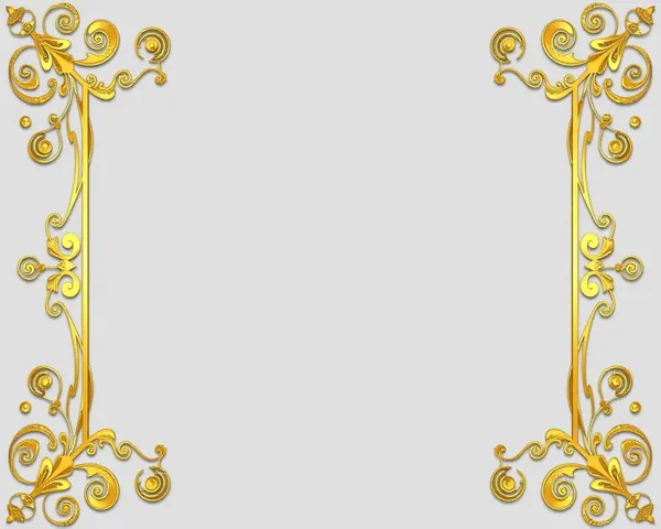 Gold Border Png Graphic Elements