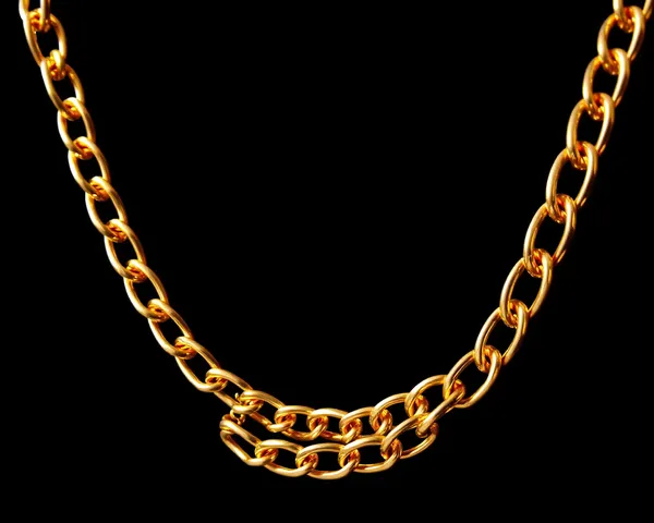 Gold Chain Png Design for Jewelry