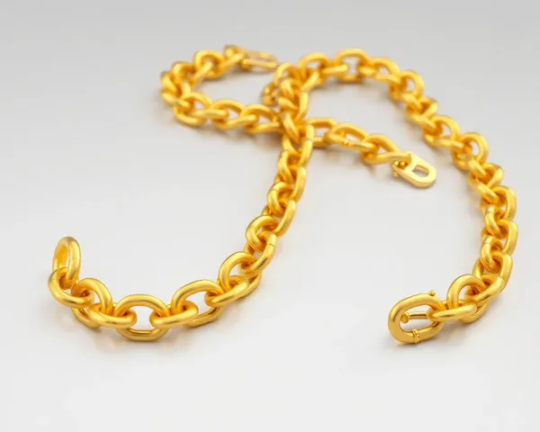 Gold Chain in PNG File Format