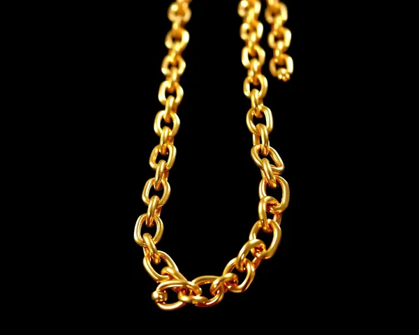 Gold Chain in PNG File Format