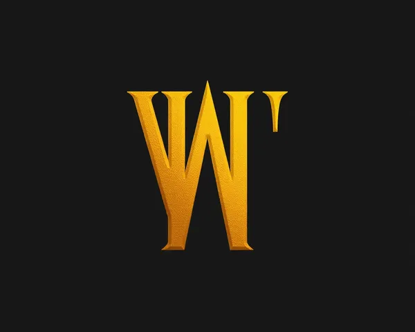 Gold Font Letter W Logo PNG Image Format