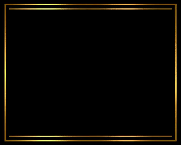 Gold Frame Png Vector with Gold Line Border