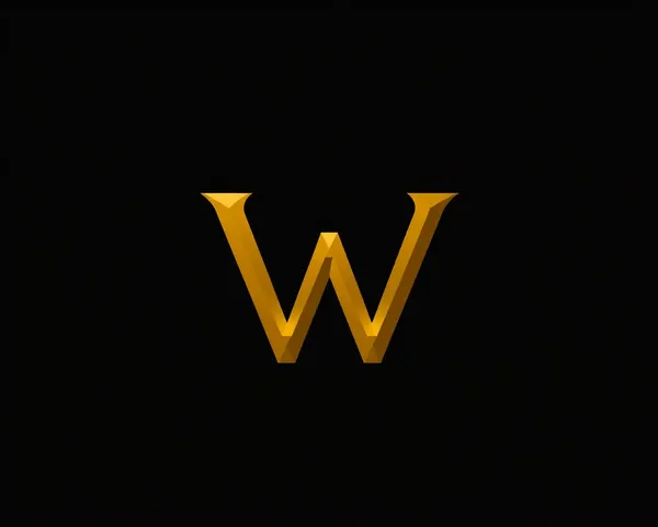 Gold W Letter Font Logo PNG Image Download