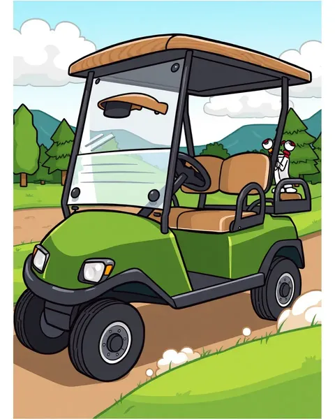 Golf Cart Cartoon Images for Creative Inspiration