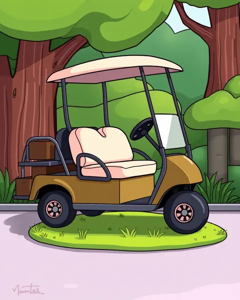 Golf Cart Cartoon Picture Displayed Here