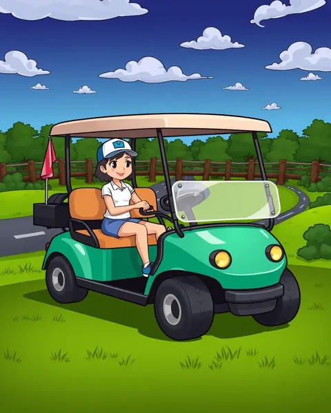 Golf Cart Cartoon Pictures for Happy Memories