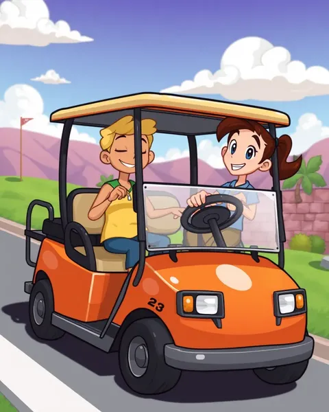 Golf Cart Cartoon Pictures for Joyful Moments