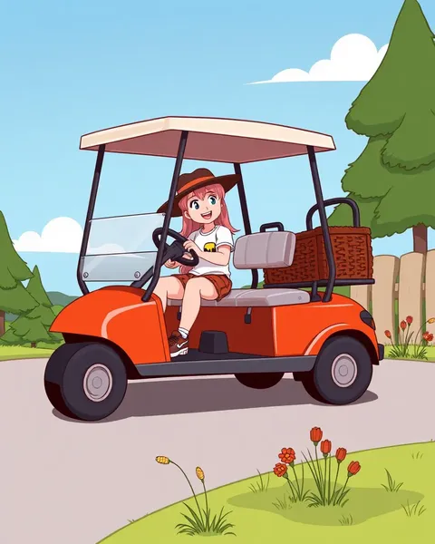 Golf Cart Cartoon Pictures for Kids Entertainment