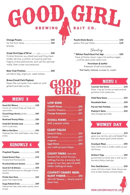 Good Girl Brewing Co. Daily Menu