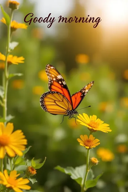 Good Morning Butterfly Images for Delight