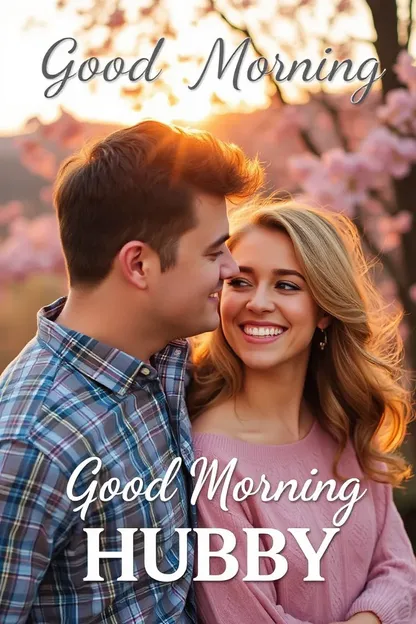 Good Morning Hubby Images with Romantic Greeting