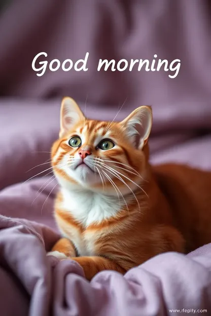 Good Morning Images Featuring Cute Cats