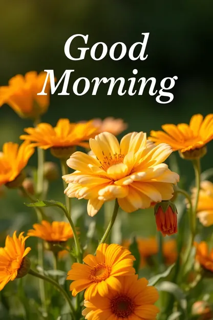 Good Morning Images in Beautiful Flowers Arrangement