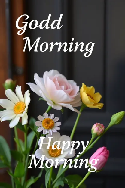 Good Morning Images in Lovely Flowers Vase