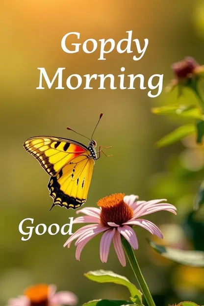 Good Morning Images of Beautiful Butterfly