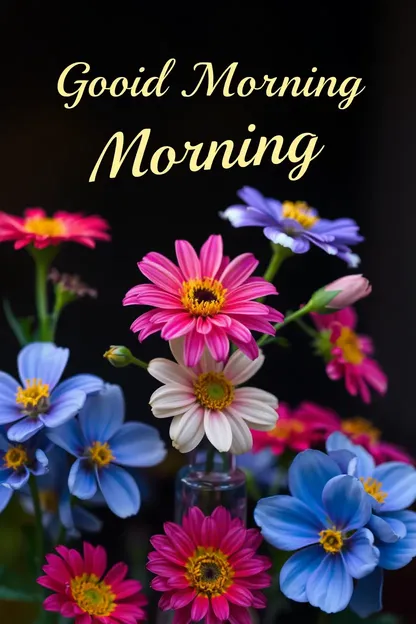 Good Morning Images with Lovely Flowers Background