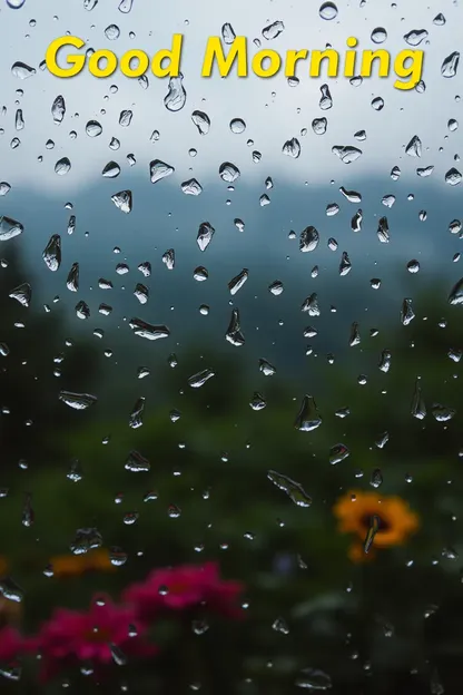 Good Morning Raining Images with Calming Atmosphere