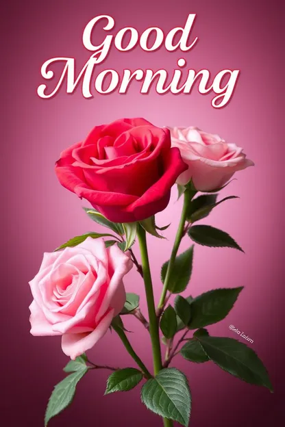 Good Morning Roses Images with Soft Focal Depth