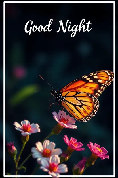 Good Night Butterfly Images Wallpaper