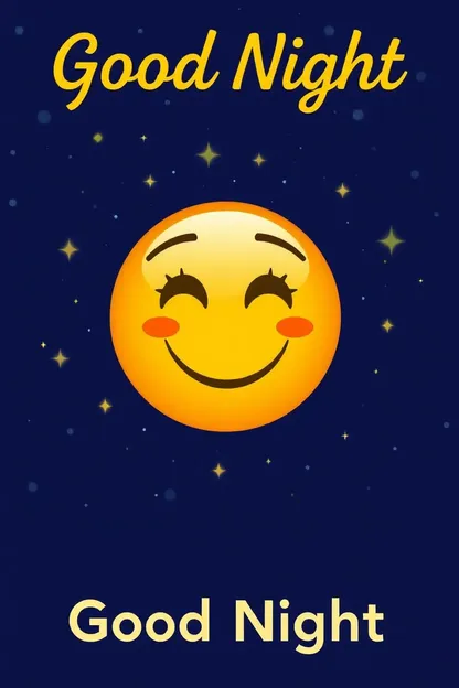 Good Night Emoji Images for Serene Night