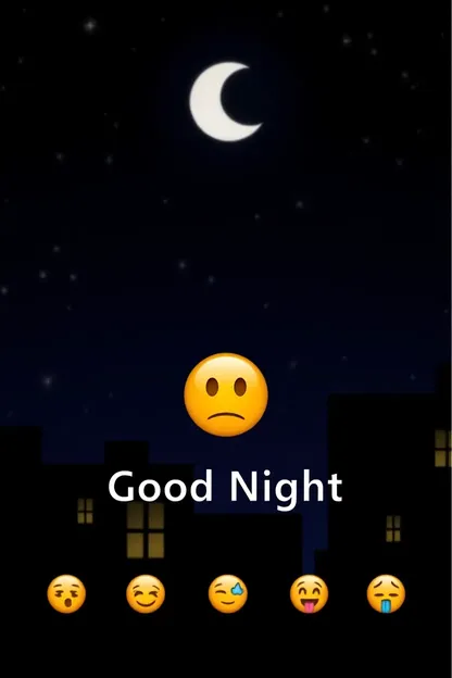 Good Night Emoji Images for Sweet Slumber