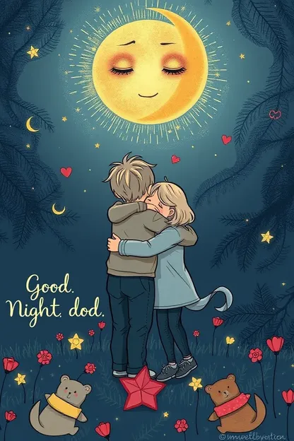 Good Night Hugging Images for Gentle Goodnight