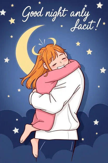 Good Night Hugging Images for Soothing Sleep