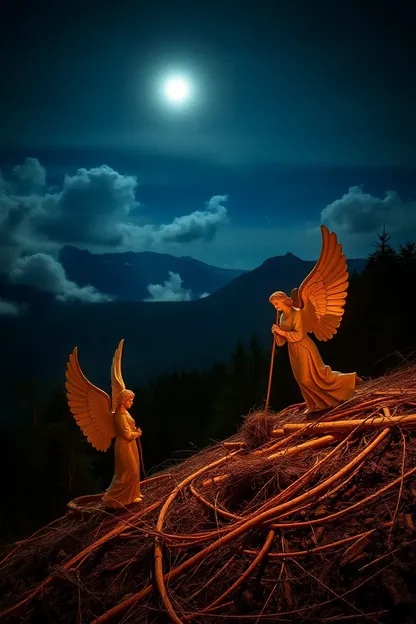 Good Night Images with Angelic Messengers Descending